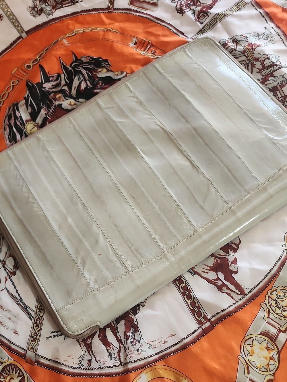 EEL SKIN Leather Lined Laptop Case